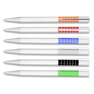 עט כדורי בשילוב מתכת במגוון צבעים