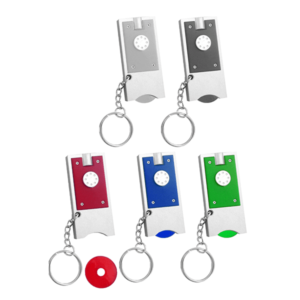 מחזיק מפתחות ממותג עם מטבע צבעוני