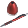 עט כדורי פלסטיק על בסיס מתנדנד אדום