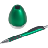 עט כדורי פלסטיק על בסיס מתנדנד ירוק