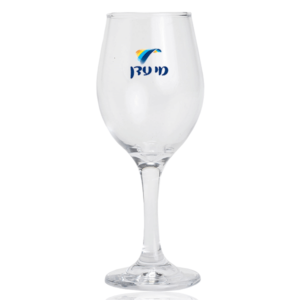 כוס יין זכוכית למיתוג עם רגל