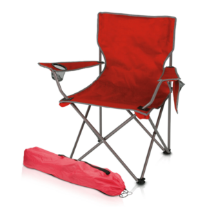 כיסא חוף מתקפל למיתוג אדום