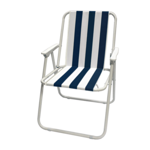 כיסא חוף פסים כחולים