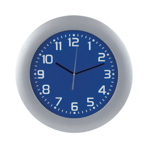 שעון קיר למיתוג כחול